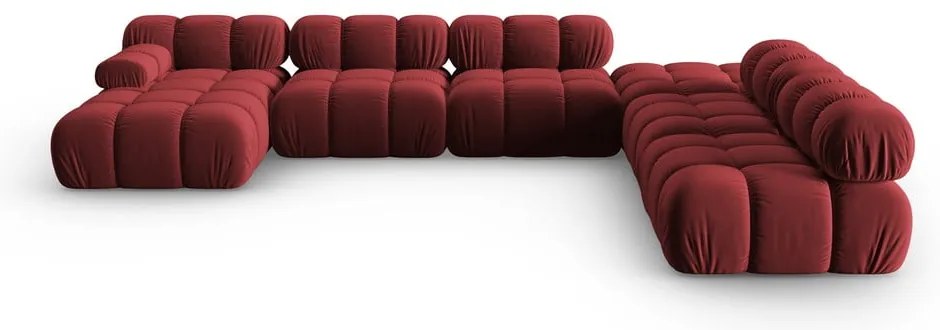 Divano in velluto rosso 379 cm Bellis - Micadoni Home