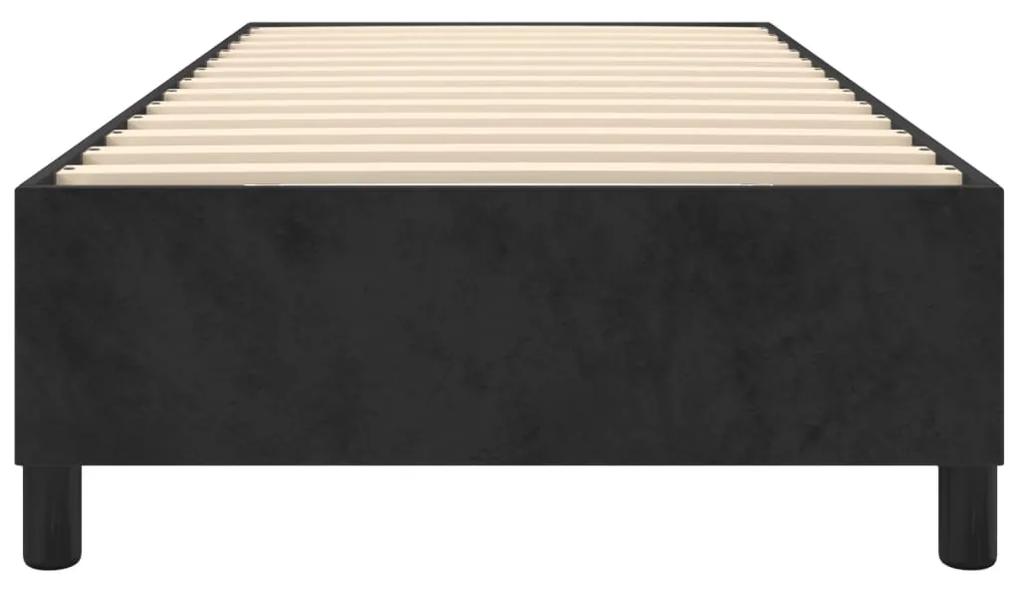 Giroletto a molle nero 90x200 cm in velluto