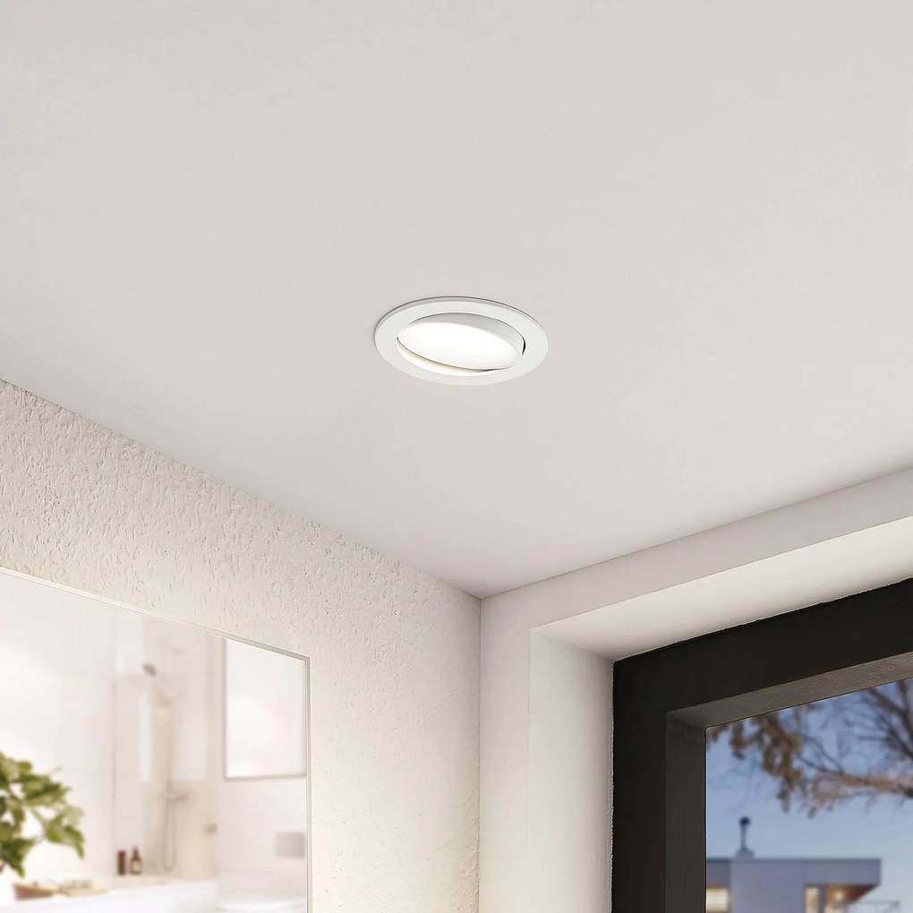 Arcchio Luci LED da incasso Katerin, 10 cm, bianco, orientabile