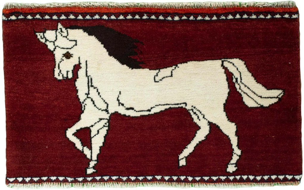 Shiraz Tappeto persiano 80 x 50 Rosso (Iran) Annodato A Mano