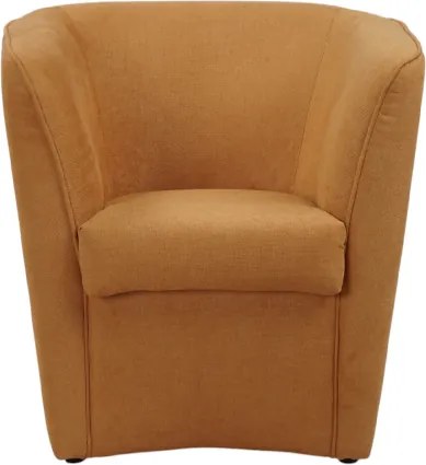 Poltrona imbottita moderna Giallo Ocra in tessuto antimacchia