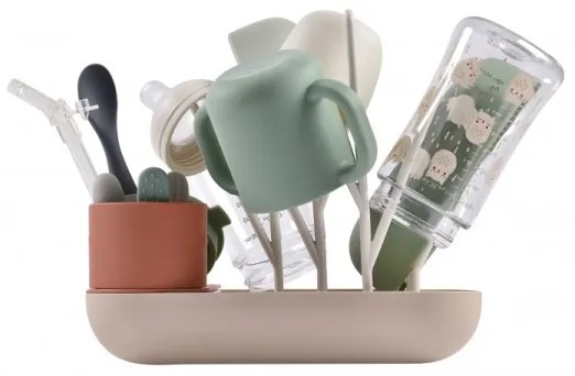 Beaba - Stendibottiglie beige/arancio