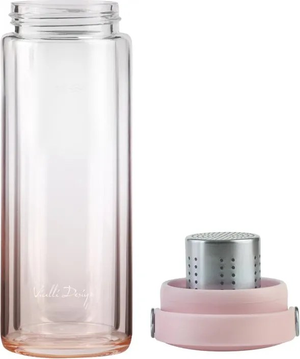 Bottiglia rosa in vetro 350 ml Fuori – Vialli Design