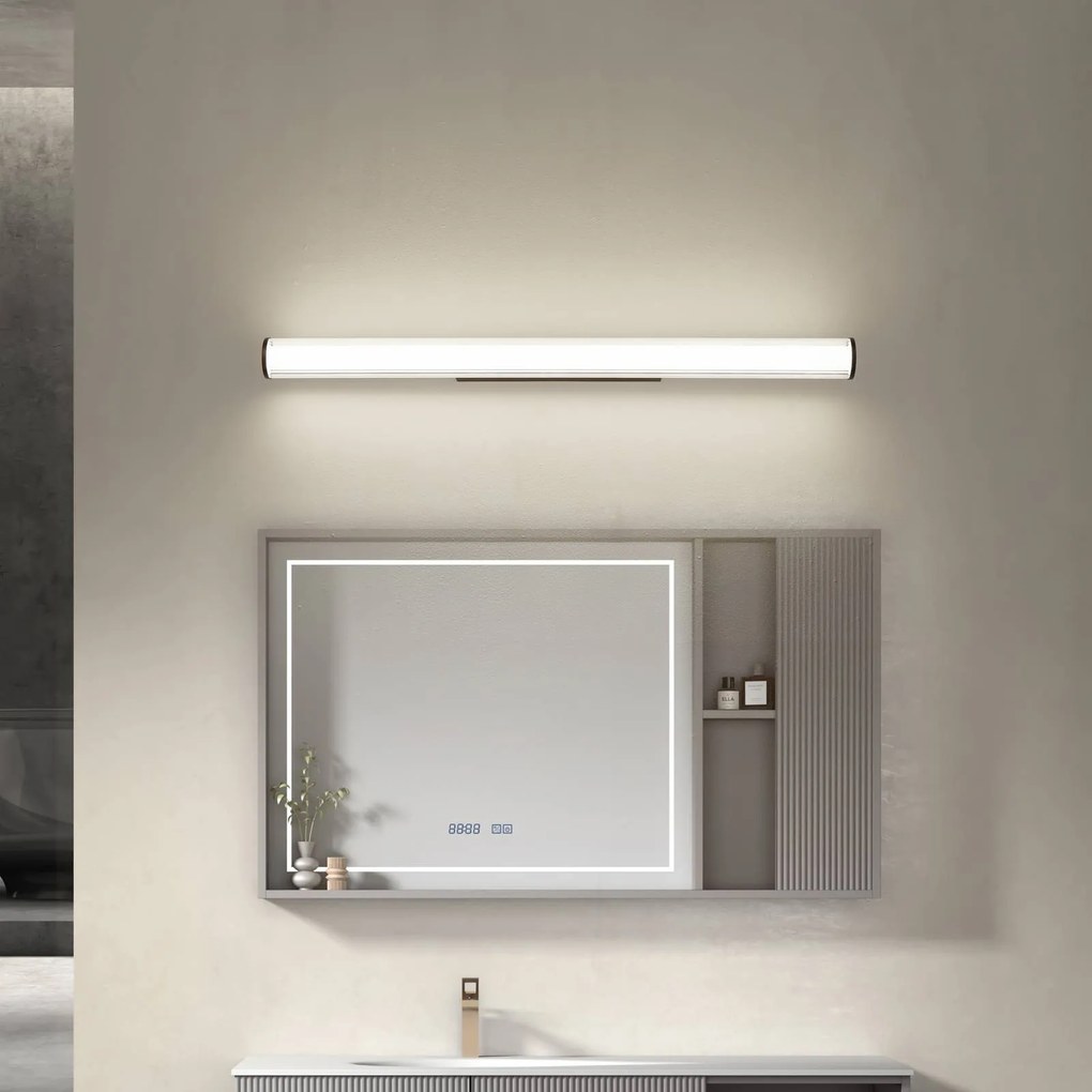Applique da parete a LED Kirka Lindby, Nero, Bagno, Metallo, Moderno, Applique a LED