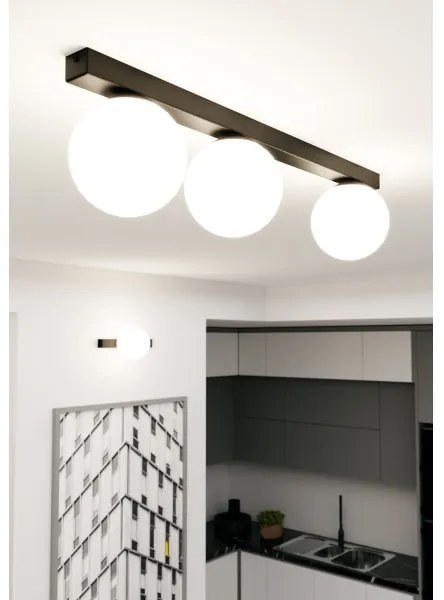 Plafoniera FIT 3xE14/10W/230V nero/bianco