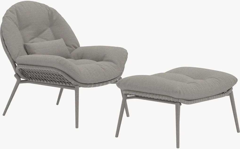 Poltrona da giardino Cala con poggiapiedi