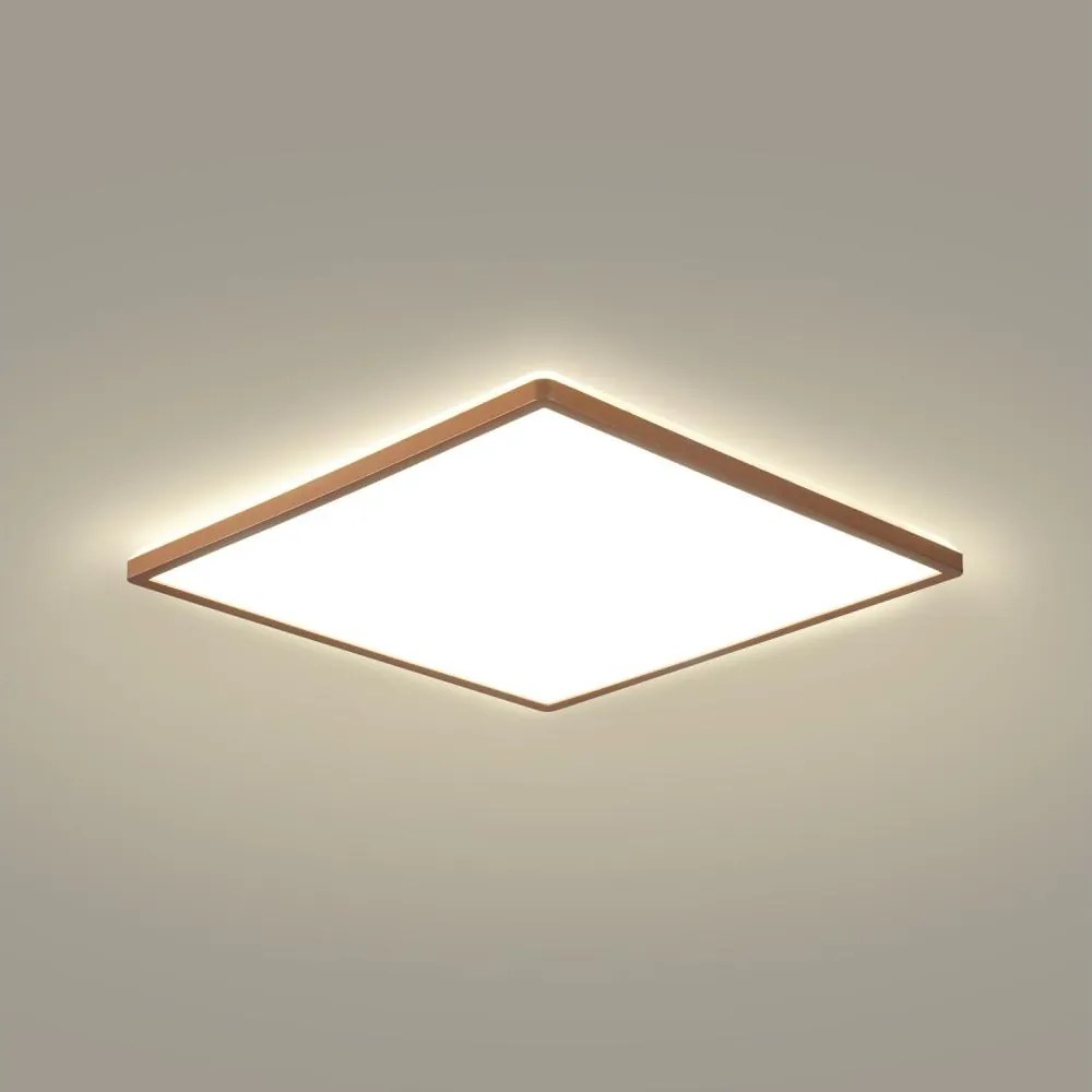 Brilagi - Plafoniera LED Ultra Slim per bagno, 24W/230V, 42x42 cm, oro rosa, IP54