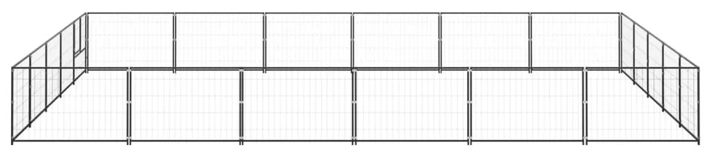 Gabbia per cani nera 30 m² in acciaio
