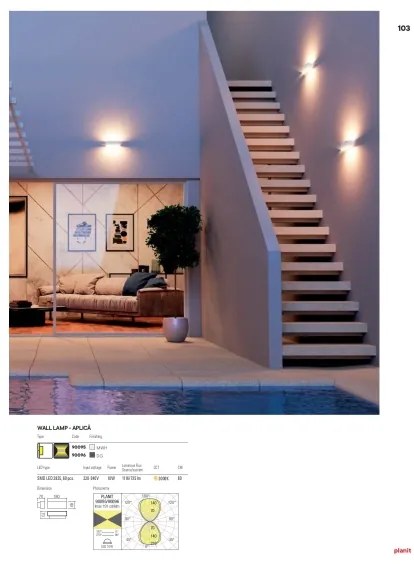 Redo 90096 - Lampada da esterno PLANIT LED/10W/230V 3000K IP54 antracite