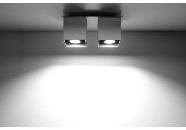 Sollux SL.0064 - Faretto QUAD 2 2xGU10/40W/230V grigio