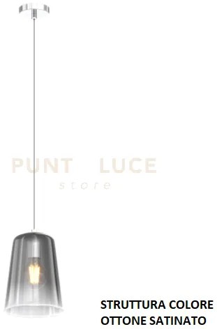 Sospensione ottone sat. 1 luce cromo 1164os-s1-cr