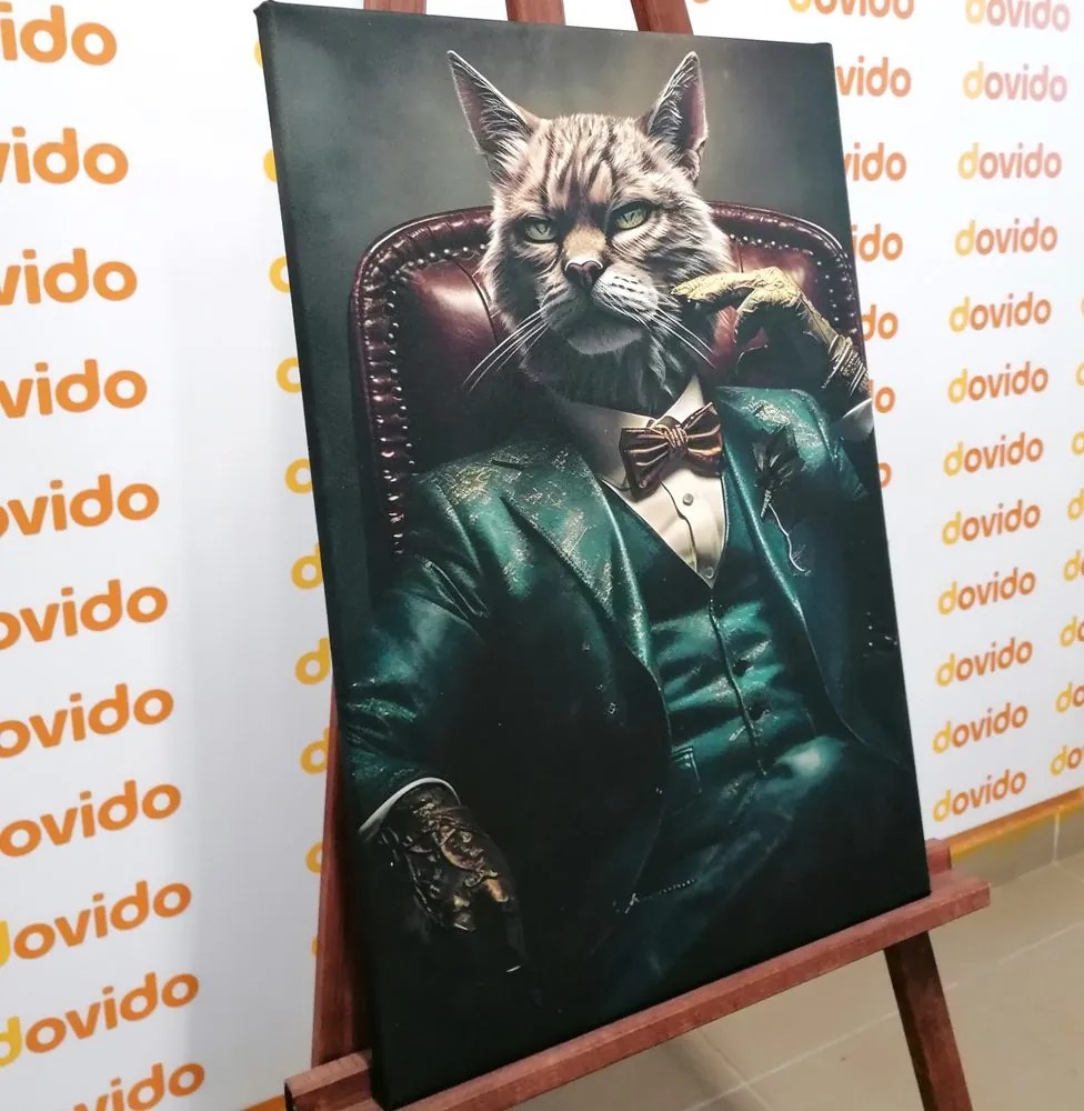 Stampa su tela – Gangster animale gatto