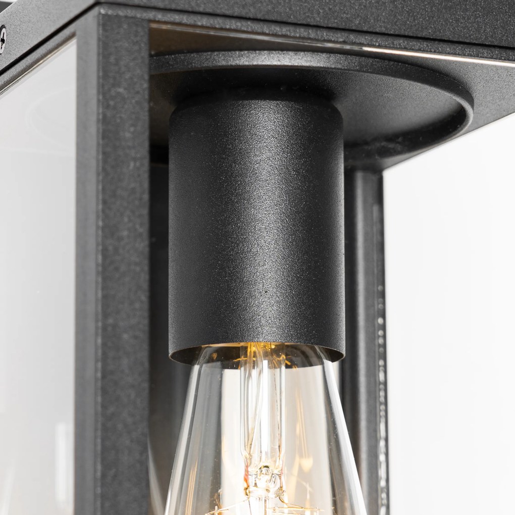 Lanterna da parete per esterni intelligente nera IP44 con Wi-Fi ST64 - Charlois
