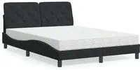 Letto con Materasso Nero 140x200 cm in Vellutocod mxl 91471