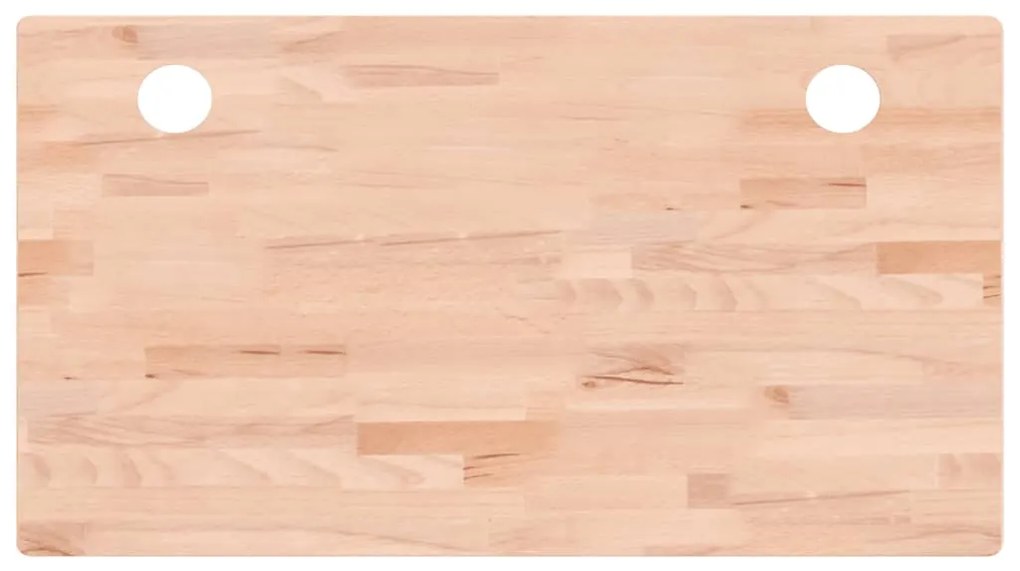 Piano scrivania 110x60x4 cm in legno massello di faggio