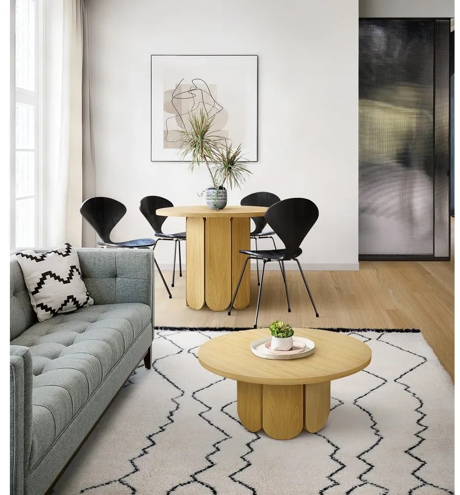 Tavolo da pranzo in rovere morbido, ø 98 cm - Woodman