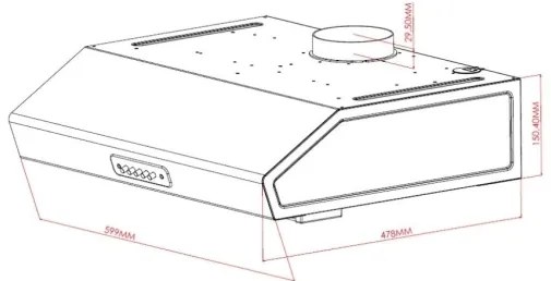 Cappa Sottopensile 60 Cm Potenza Aspirante 280 m3/h Tornado Inox Samet