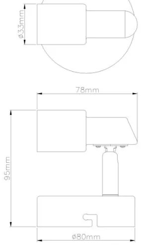 Globo 57385-1 - Luce Spot da parete a LED KINLEY 1xGU10/3W/230V