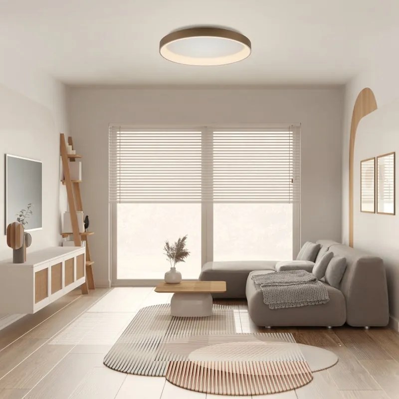 Plafoniera LED Niseko Ø 90 cm dorato IP20 bianco caldo, 6200 lumen MANTRA
