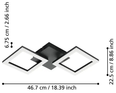 Eglo 900315 - Plafoniera LED dimmerabile PARANDAY-Z LED/15,5W/230V