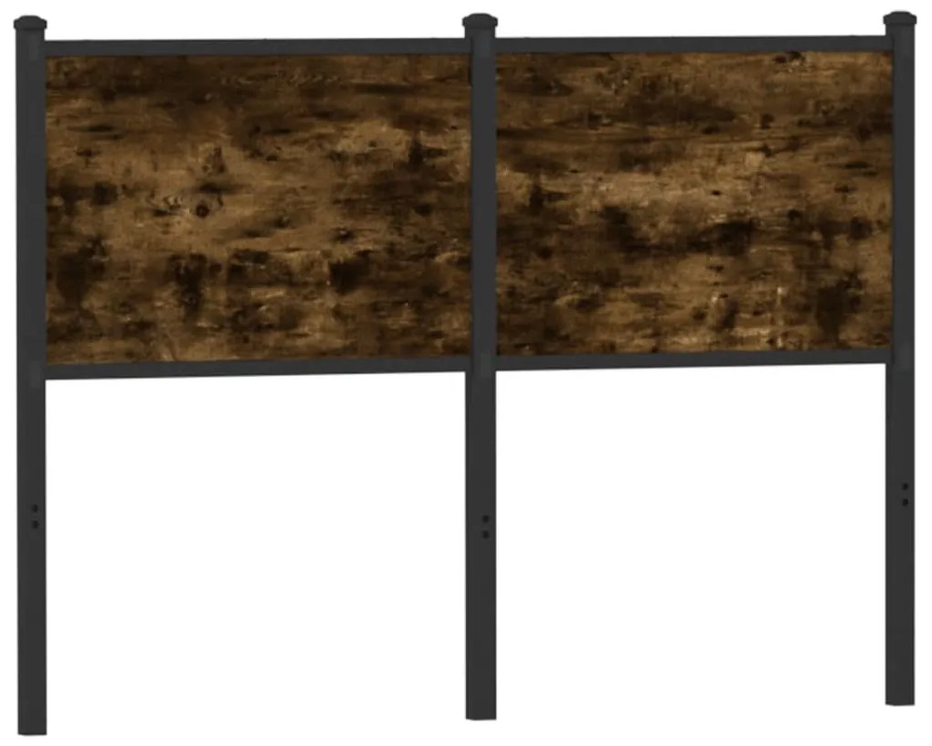 Testiera Rovere Fumo 120 Cm İn Legno Multistrato E Acciaio /