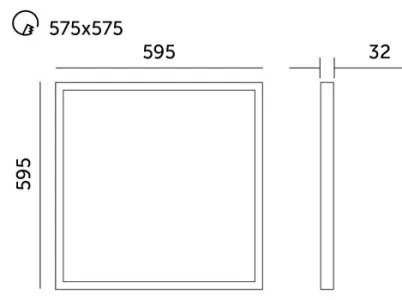 Pannello LED incasso CAPRI 25W/36W/40W 230V 3000-5700K IP44 60x60 cm