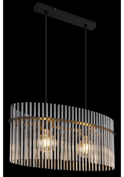 Globo 15698H3 - Lampadario a sospensione con filo GORLEY 2xE27/60W/230V nero