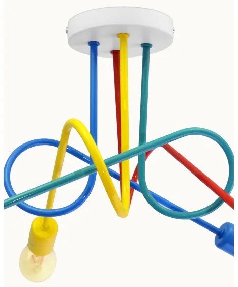 Lampadario LED da soffitto per bambini OXFORD 4xE27/10W/230V