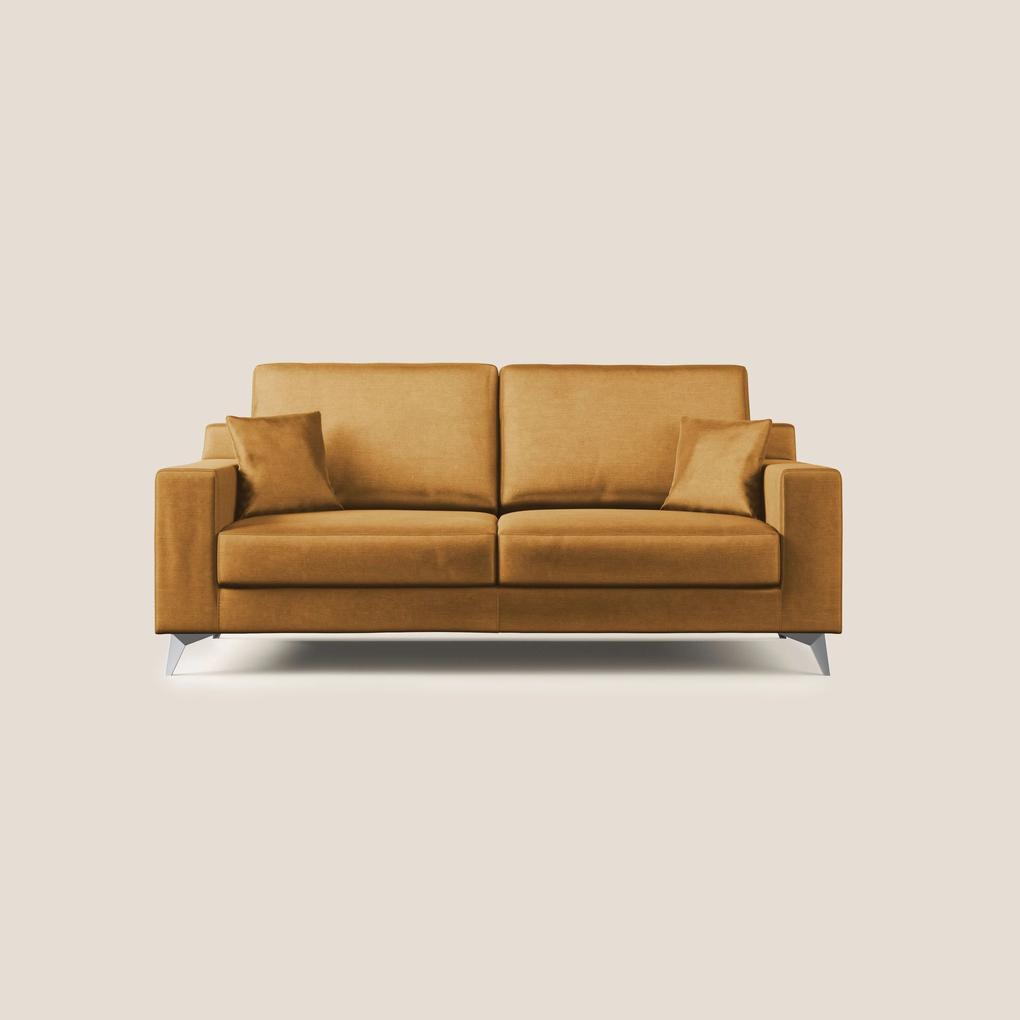 Michael divano moderno in morbido velluto impermeabile T01 oro 186 cm