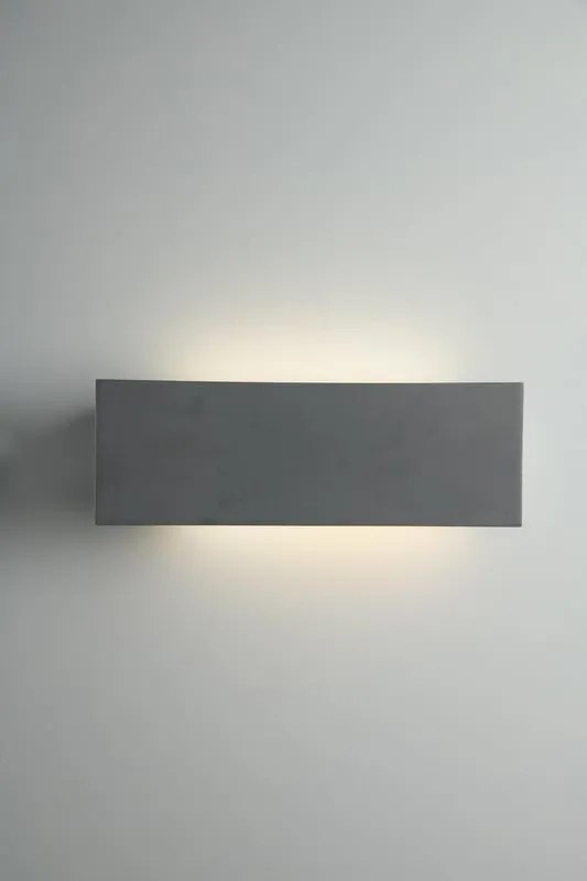 Applique LED moderno da esterno Parker grigio IP65, luce bianco naturale 1000 lumen, INTEC