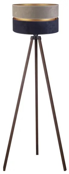 Duolla - Lampada con piedistallo DUO 1xE27/60W/230V diametro 44 cm grigio/blu/marrone