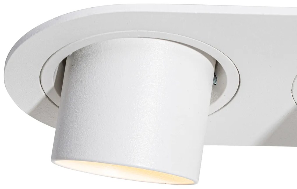 Faretto da incasso rotondo bianco GU10 35 mm orientabile 2 luci - Installa