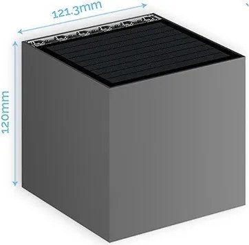 Viking - Lampada da parete solare LED dimmerabile LED/1W/3,7V IP54 4000K 2000 mAh