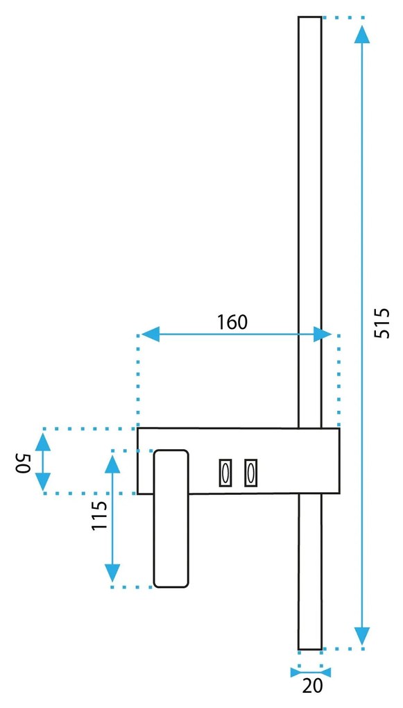 Lampada da parete APP1439-W BLACK  GOLD LEFT