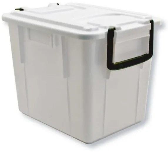 Cassa Food Box impilabile/sovrapponibile con coperchio Bianca, 50X38X38 CM