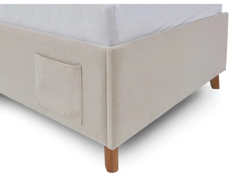 Letto da bambini beige imbottito rete non inclusa 140x200 cm Cool – Meise Möbel