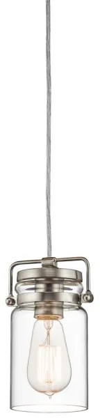 Elstead KL-BRINLEY-MP-NI - Lampadario su corda BRINLEY 1xE27/60W/230V cromo opaco