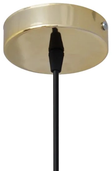 Lampadario a sospensione con filo NEWTON 1xE27/15W/230V nero/oro