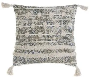 Cuscino DKD Home Decor Beige Azzurro Piastrella 45 x 5 x 45 cm Boho