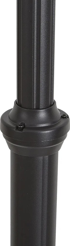 Lanterna da esterno classica nera 200 cm 3 luci IP44 - Daphne