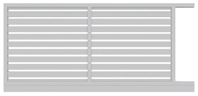 Cancello manuale scorrevole ALBA Maia120-40 in alluminio, reversibile, L 400 x H 190 cm, di colore bianco