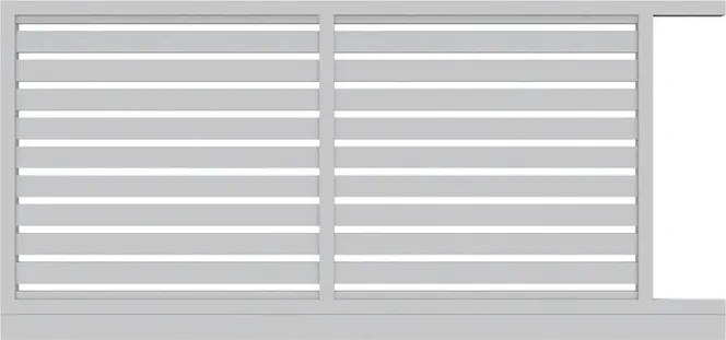 Cancello manuale scorrevole Maia120-40 ALBA in alluminio bianco, reversibile, L 400 x H 190 cm