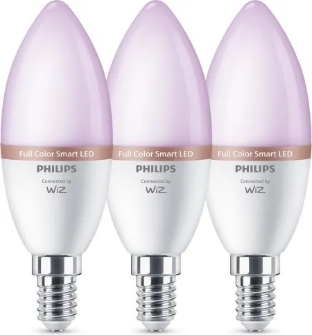 Set da 3 lampadine LED RGB dimmerabili Philips SMART C37 E14/4,9W/230V 2200-6500K
