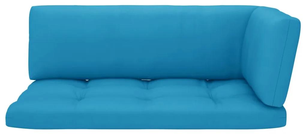 Cuscini per Pallet 3 pz Blu in Tessuto