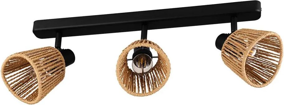 Eglo 44131 - Faretto KEELBY 3xE14/10W/230V nero/beige