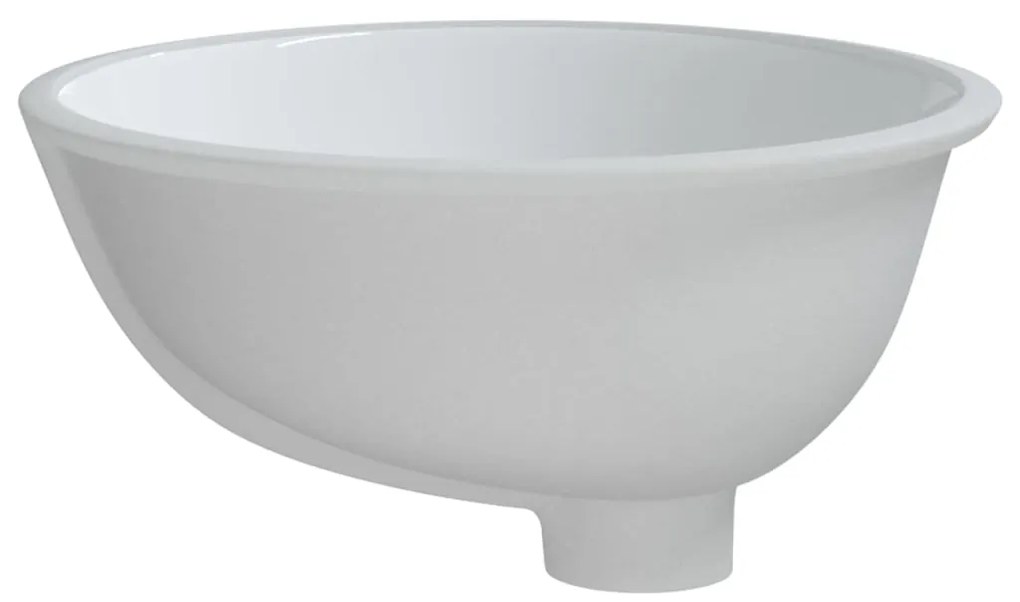 Lavandino da Bagno Bianco 38,5x33,5x19 cm Ovale in Ceramica