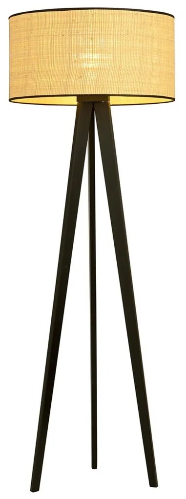 Lampada da Terra in Acciaio e Tessuto ASTON 1 E27