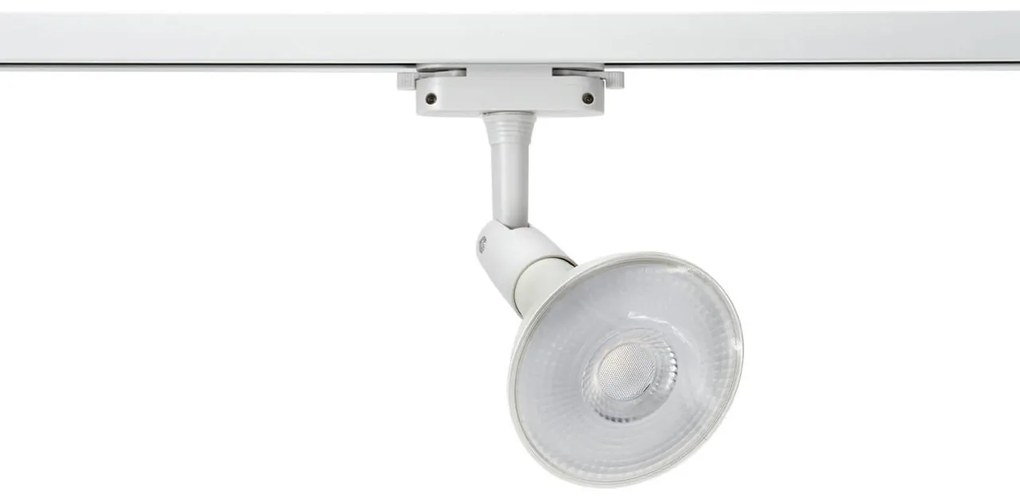 Faro E27 per binario monofase - Bianco - Orientabile Colore Bianco