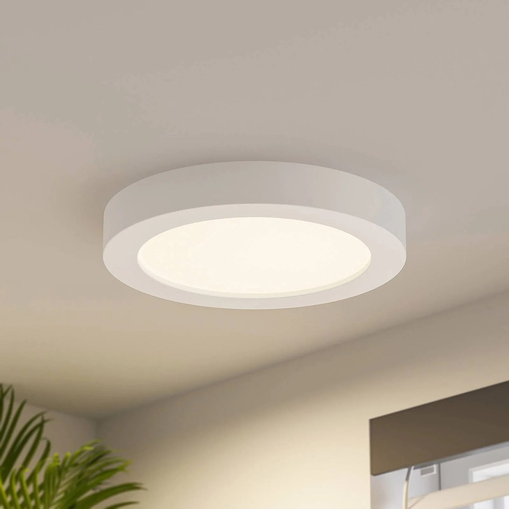 Prios Plafoniera LED Edwina, bianco, 25 cm, CCT, IP44