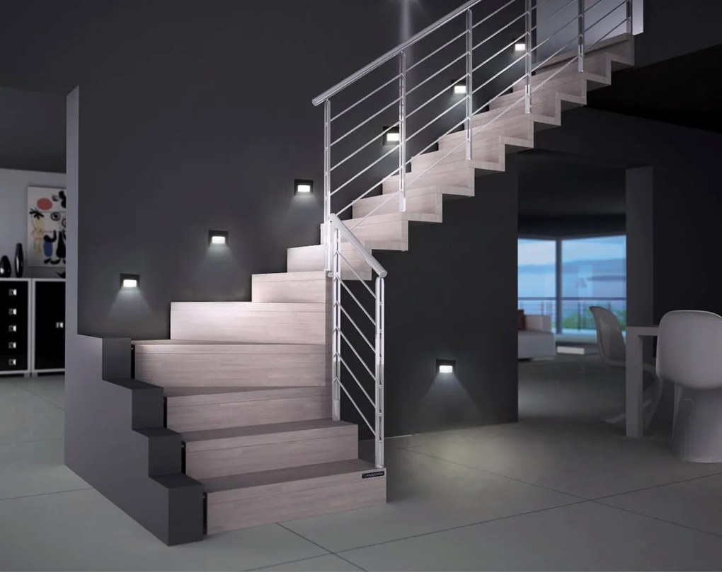 Segnapasso LED per Scatola 503 3.5W IP65 - Luce Asimmetrica Colore Bianco Naturale 4.200K
